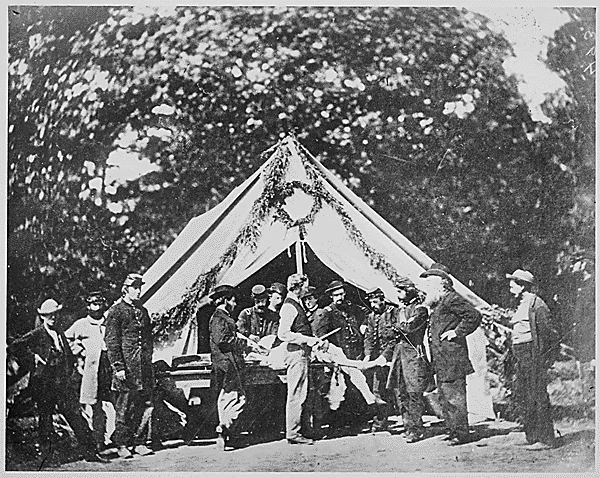 Amputation being performed in a hospital tent, Gettysburg
