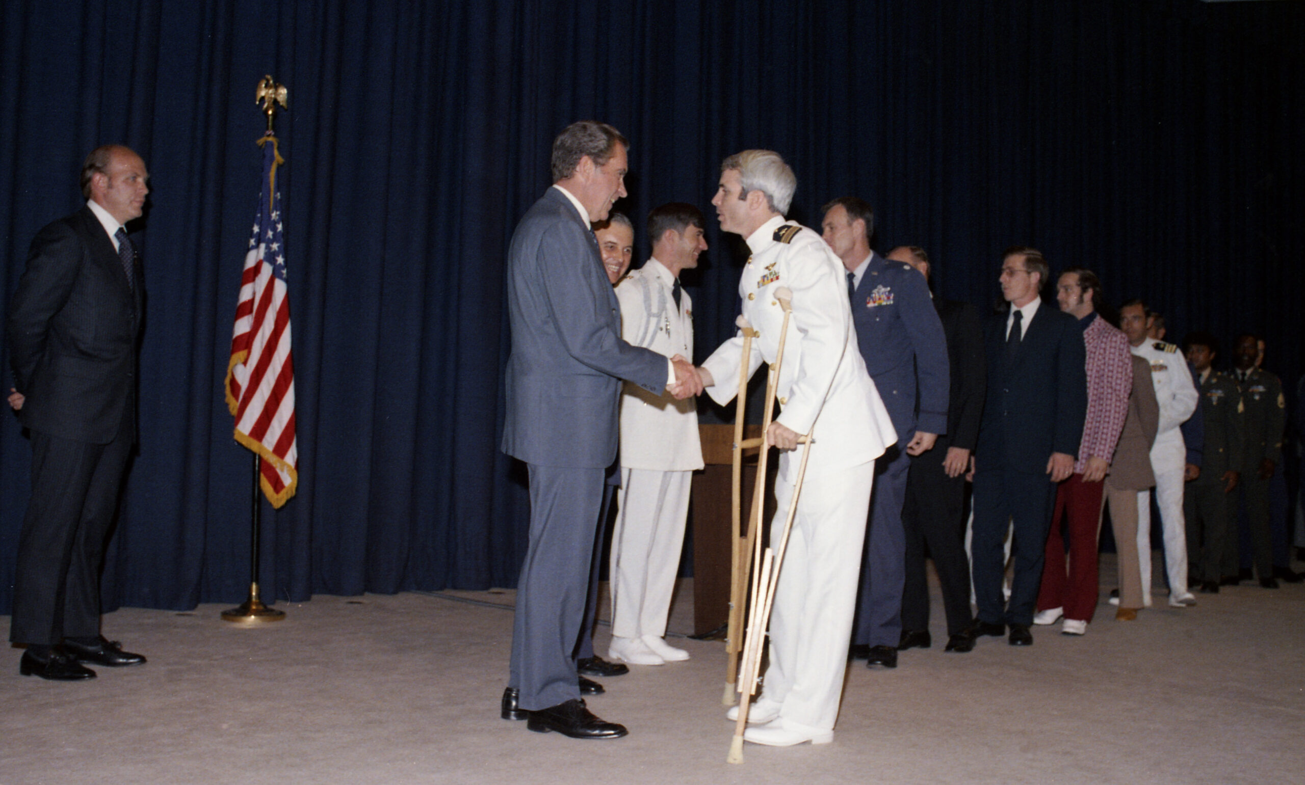 Nixon greets John McCain at POW dinner – National Archives Identifier: 66394362