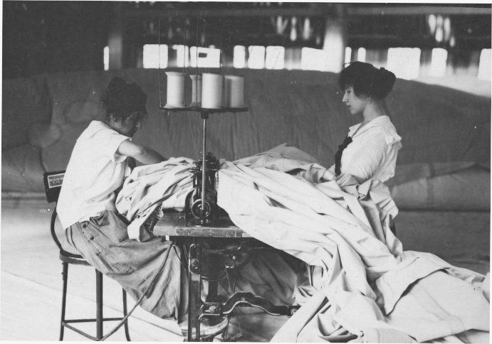 Sewing seams for balloon gas bags – National Archives Identifier: 20808064