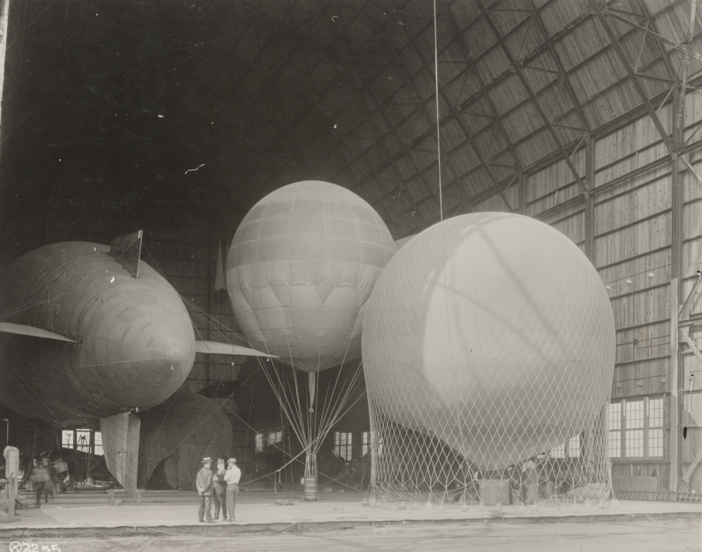 Balloons in hangar – National Archives Identifier: 55165865