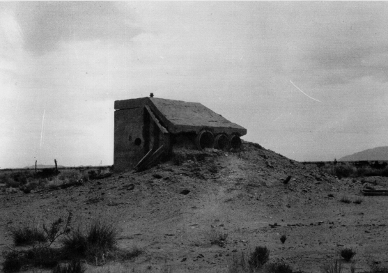 Camera bunker one mile North of test site