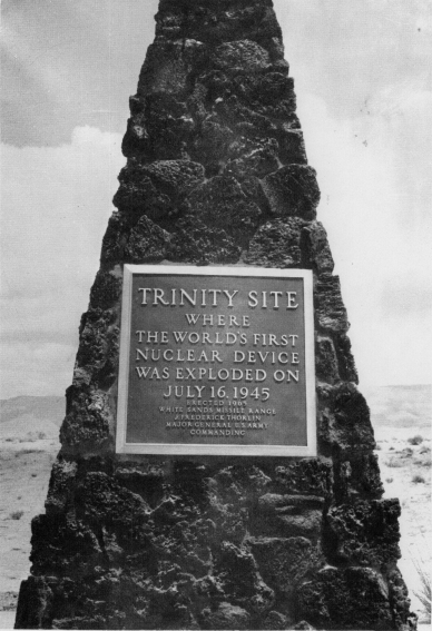 Marker denoting Trinity test site and first atomic explosion